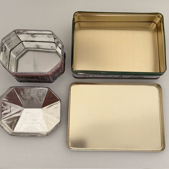 VTG Ian Logan’s Haberdashery Tin 1983 & Merry Town Candy Tin 1988 - Picture 8 of 12